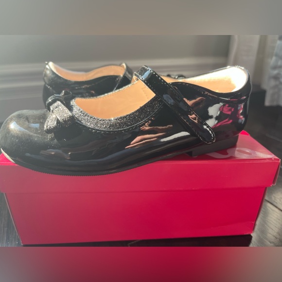 Toddler Patent Black shoes with bow detail - Picture 4 of 7